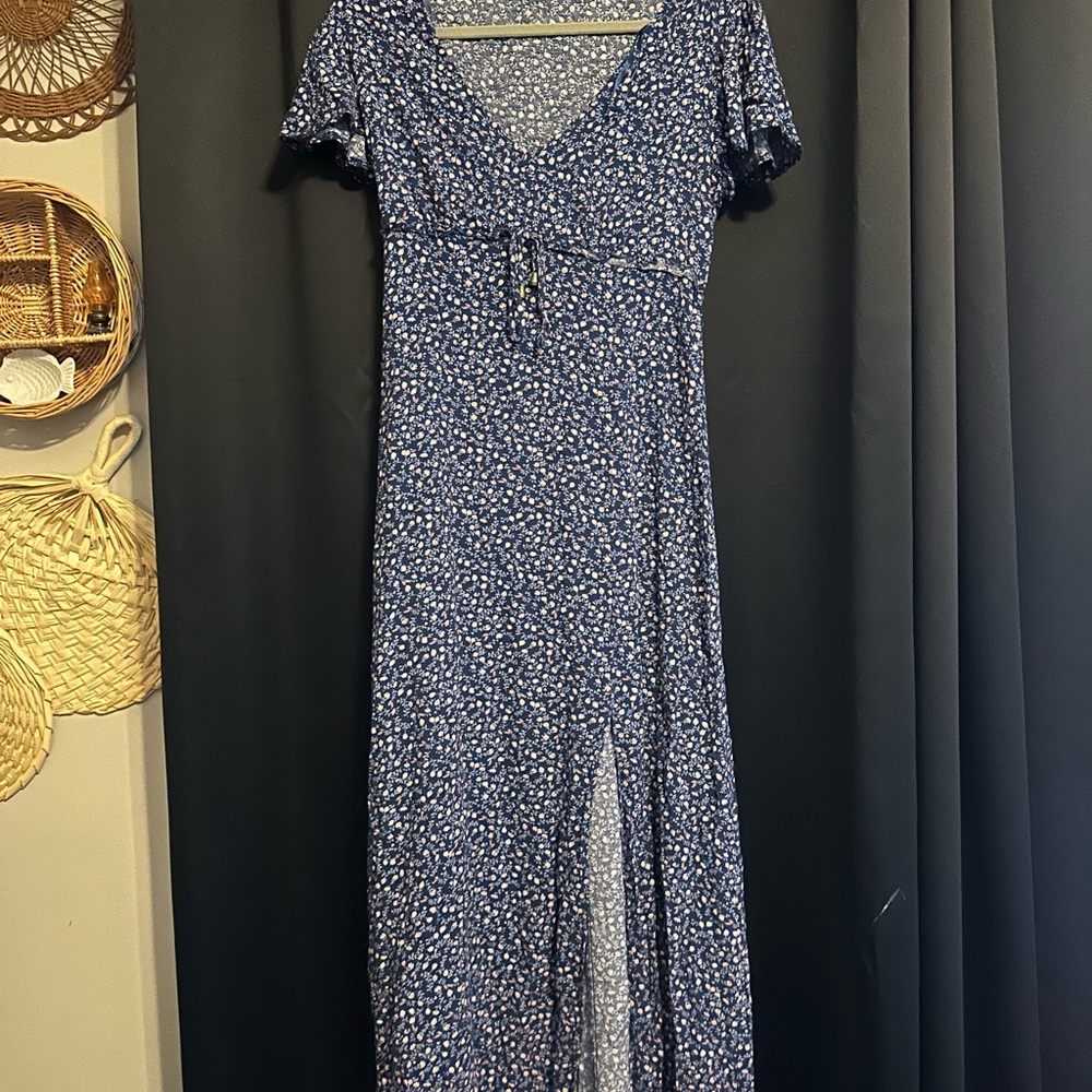 BeBop Blue Sequin Maxi Sundress
